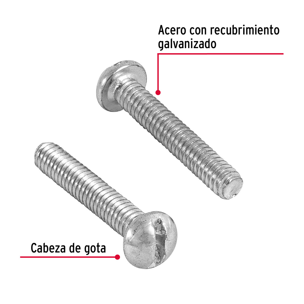 Bolsa con 500 Tornillos 1/8' X 3/4' Tipo Estufa, Fiero