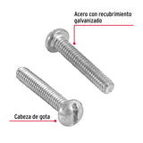 Bolsa con 500 Tornillos 1/8' X 3/4' Tipo Estufa, Fiero