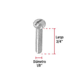 Bolsa con 500 Tornillos 1/8' X 3/4' Tipo Estufa, Fiero