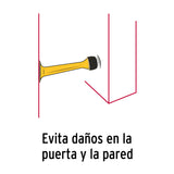Tope Recto para Puerta, Acabado Latón Brillante, Hermex