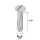 Bolsa con 150 Tornillos 3/16' X 1-1/4' Tipo Estufa, Fiero
