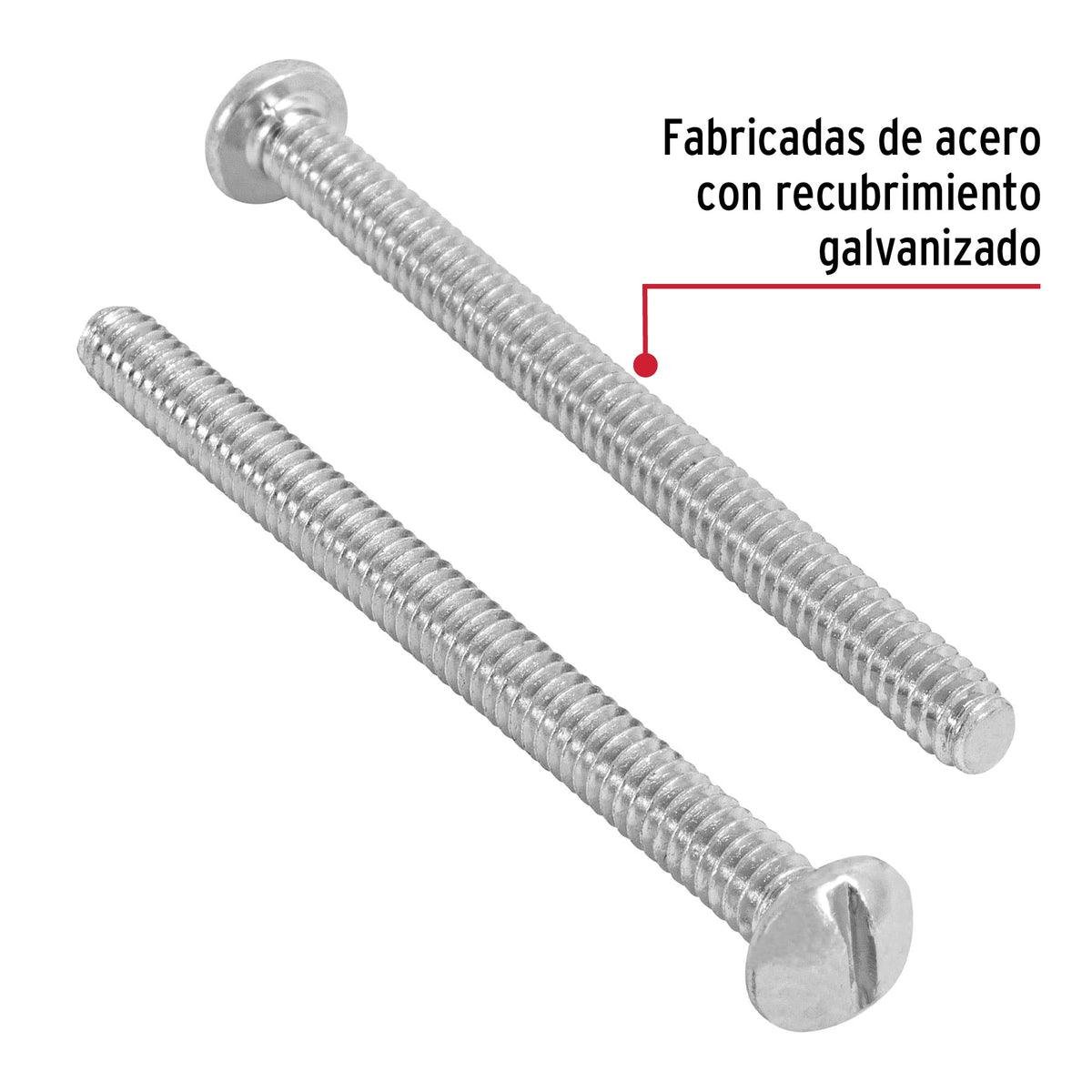 Bolsa con 100 Tornillos 3/16' X 2-1/2' Tipo Estufa, Fiero