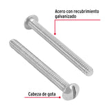 Bolsa con 100 Tornillos 3/16' X 2' Tipo Estufa, Fiero