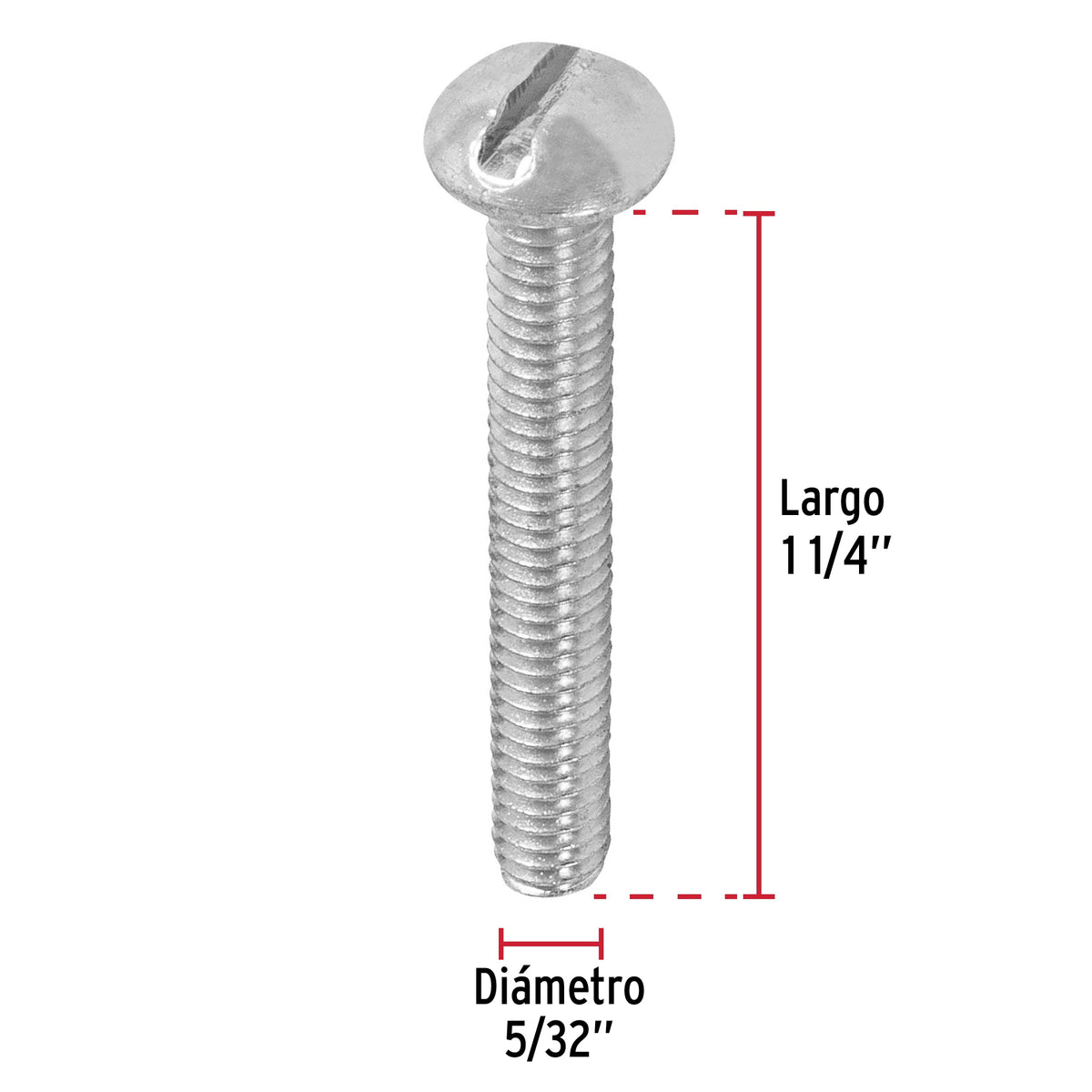 Bolsa con 250 Tornillos 5/32' X 1-1/4' Tipo Estufa, Fiero