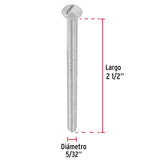 Bolsa con 150 Tornillos 5/32' X 2-1/2' Tipo Estufa, Fiero
