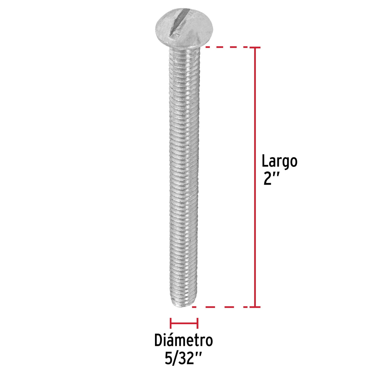 Bolsa con 150 Tornillos 5/32' X 2' Tipo Estufa, Fiero