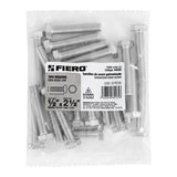 Bolsa con 20 Tornillos 1/2' X 2-1/2' Tipo Máquina, Fiero