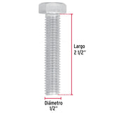 Bolsa con 20 Tornillos 1/2' X 2-1/2' Tipo Máquina, Fiero
