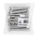 Bolsa con 20 Tornillos 1/2' X 3-1/2' Tipo Máquina, Fiero