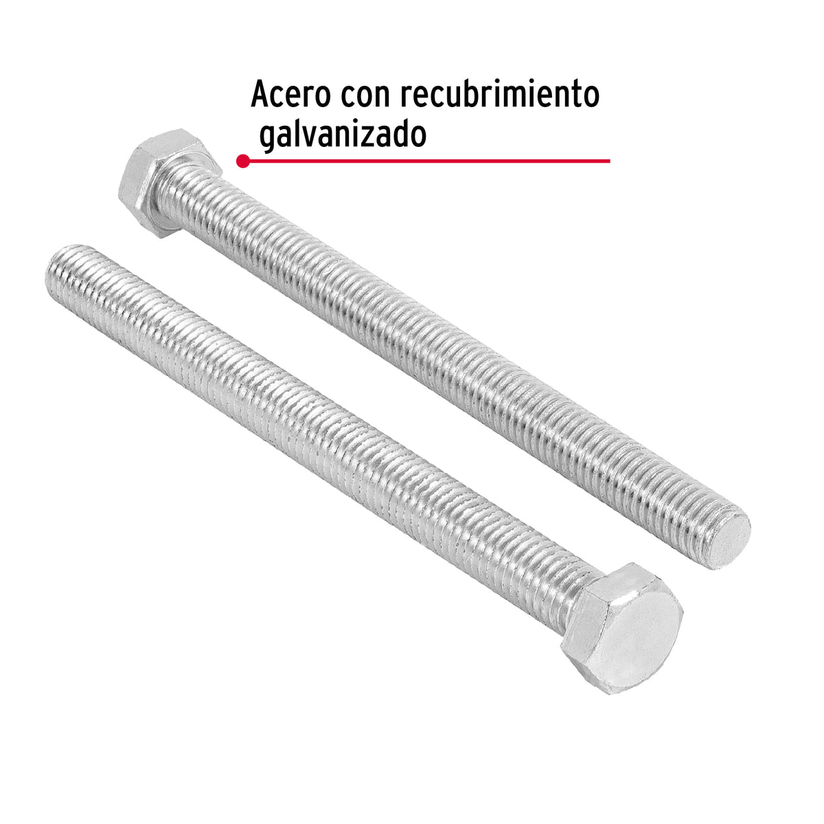 Bolsa con 8 Tornillos 1/2' X 6' Tipo Máquina, Fiero