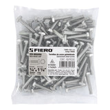 Bolsa con 100 Tornillos 1/4' X 1-1/4' Tipo Máquina, Fiero