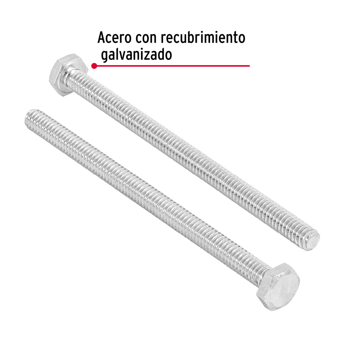 Bolsa con 30 Tornillos 1/4' X 4' Tipo Máquina, Fiero