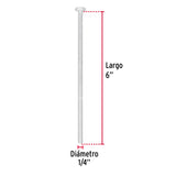 Bolsa con 20 Tornillos 1/4' X 6' Tipo Máquina, Fiero