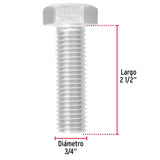 Bolsa con 6 Tornillos 3/4' X 2-1/2' Tipo Máquina, Fiero