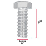 Bolsa con 6 Tornillos 3/4' X 2' Tipo Máquina, Fiero
