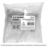 Bolsa con 4 Tornillos 3/4' X 3' Tipo Máquina, Fiero