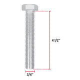 Bolsa con 4 Tornillos 3/4' X 4-1/2' Tipo Máquina, Fiero