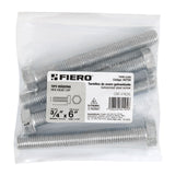 Bolsa con 4 Tornillos 3/4' X 6' Tipo Máquina, Fiero