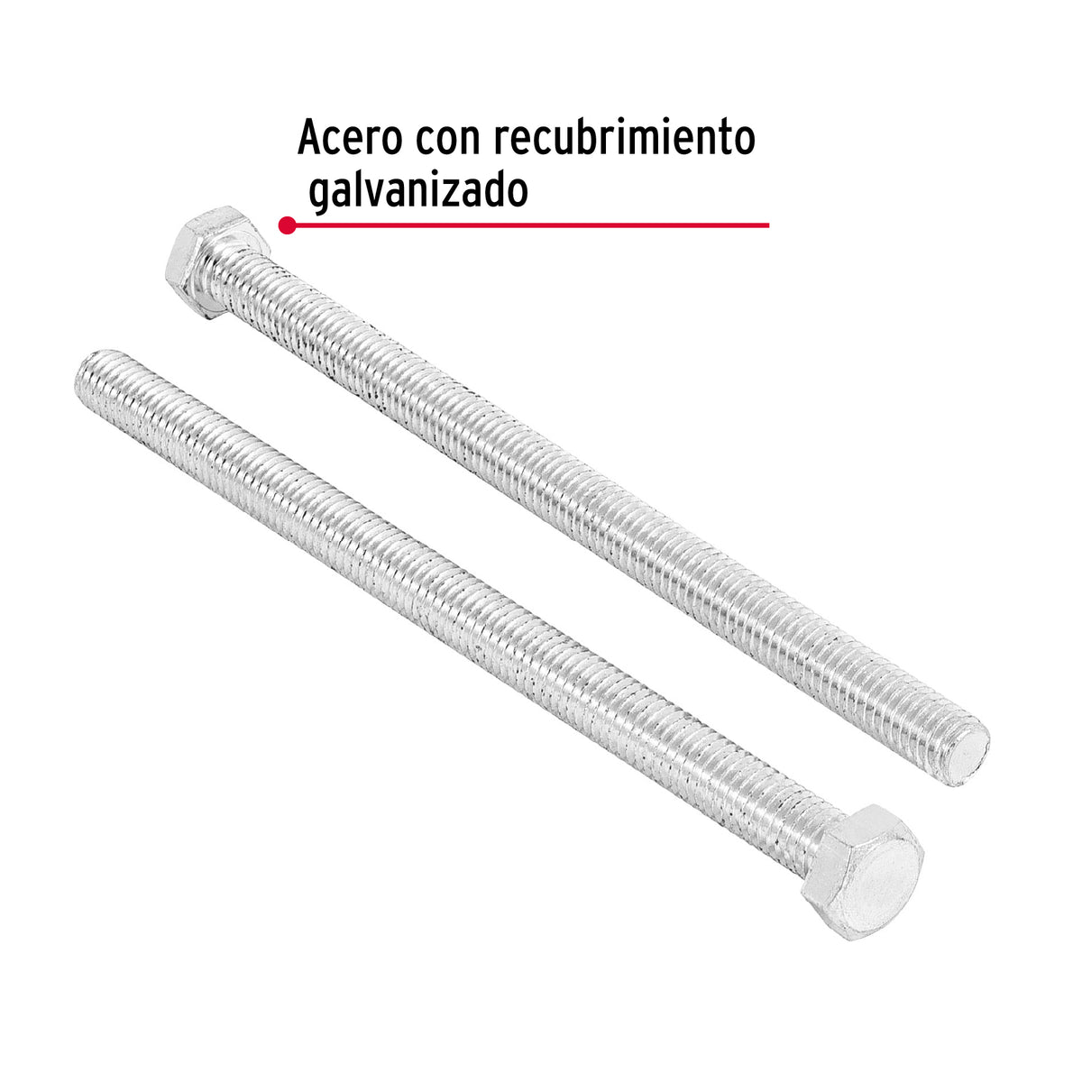 Bolsa con 15 Tornillos 3/8' X 6' Tipo Máquina, Fiero