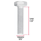 Bolsa con 60 Tornillos 5/16' X 1-1/4' Tipo Máquina, Fiero