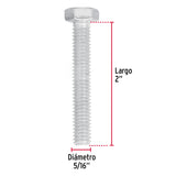 Bolsa con 80 Tornillos 5/16' X 2' Tipo Máquina, Fiero