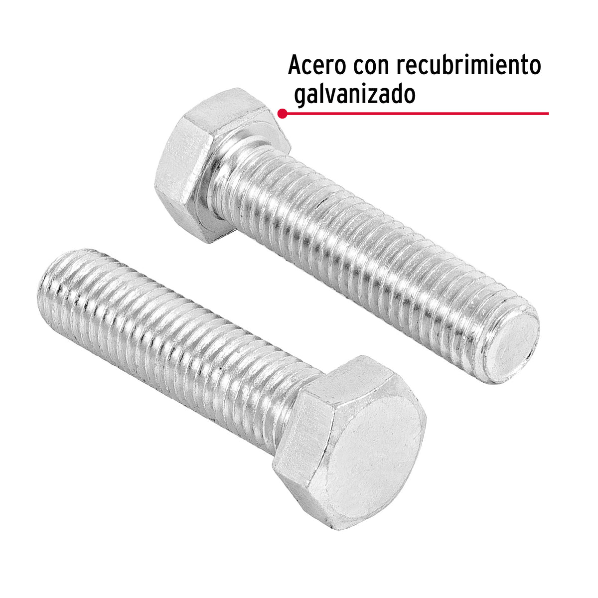 Bolsa con 8 Tornillos 5/8' X 2-1/2' Tipo Máquina, Fiero