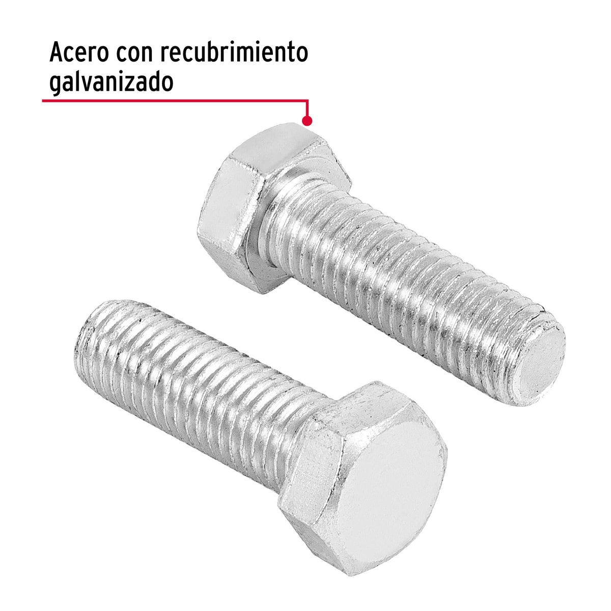 Bolsa con 10 Tornillos 5/8' X 2' Tipo Máquina, Fiero