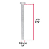 Bolsa con 6 Tornillos 5/8' X 3-1/2' Tipo Máquina, Fiero