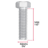 Bolsa con 50 Tornillos 7/16' X 1-1/2' Tipo Máquina, Fiero