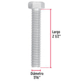 Bolsa con 30 Tornillos 7/16' X 2-1/2' Tipo Máquina, Fiero