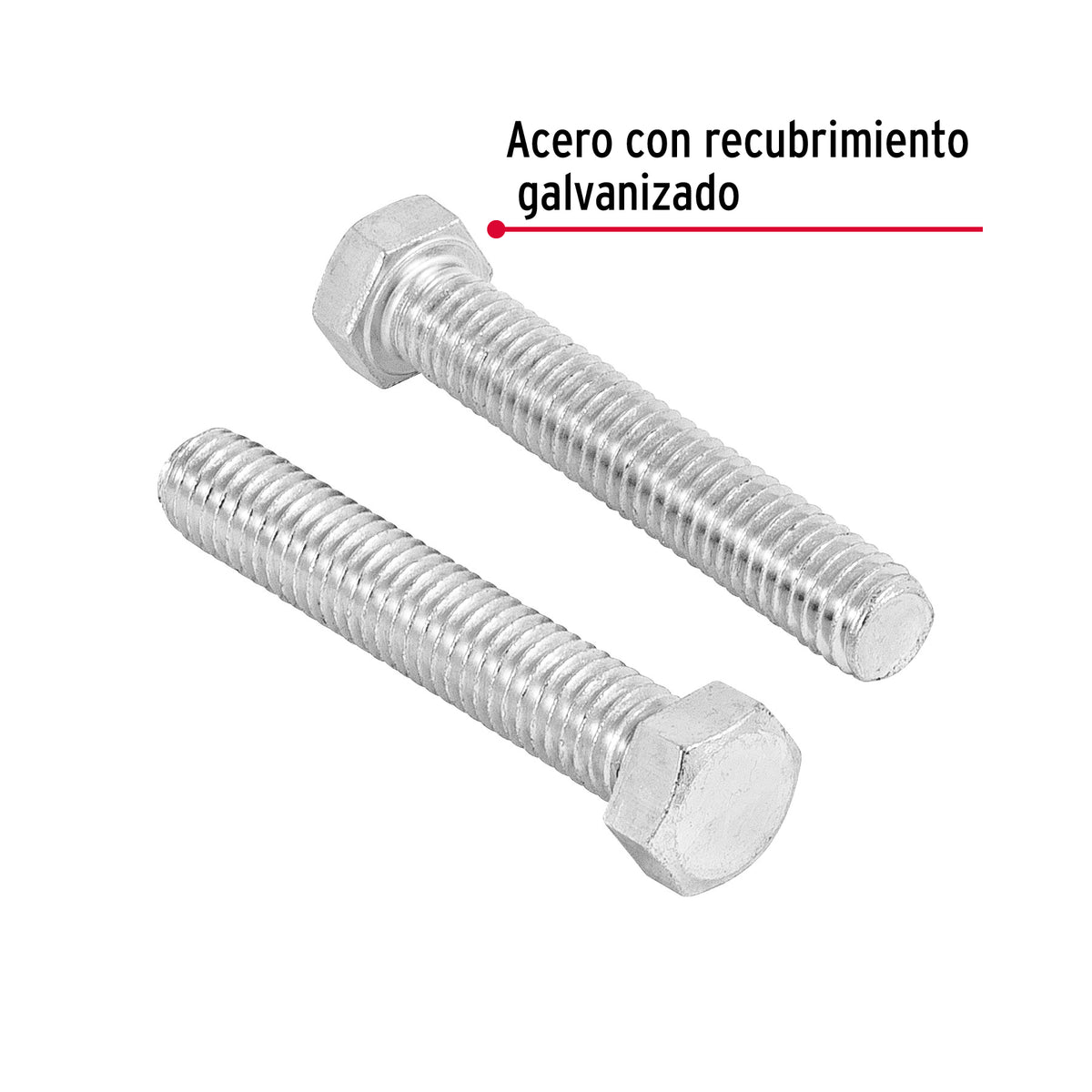 Bolsa con 40 Tornillos 7/16' X 2' Tipo Máquina, Fiero