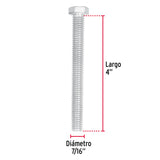 Bolsa con 20 Tornillos 7/16' X 4' Tipo Máquina, Fiero