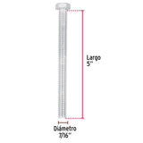 Bolsa con 10 Tornillos 7/16' X 5' Tipo Máquina, Fiero