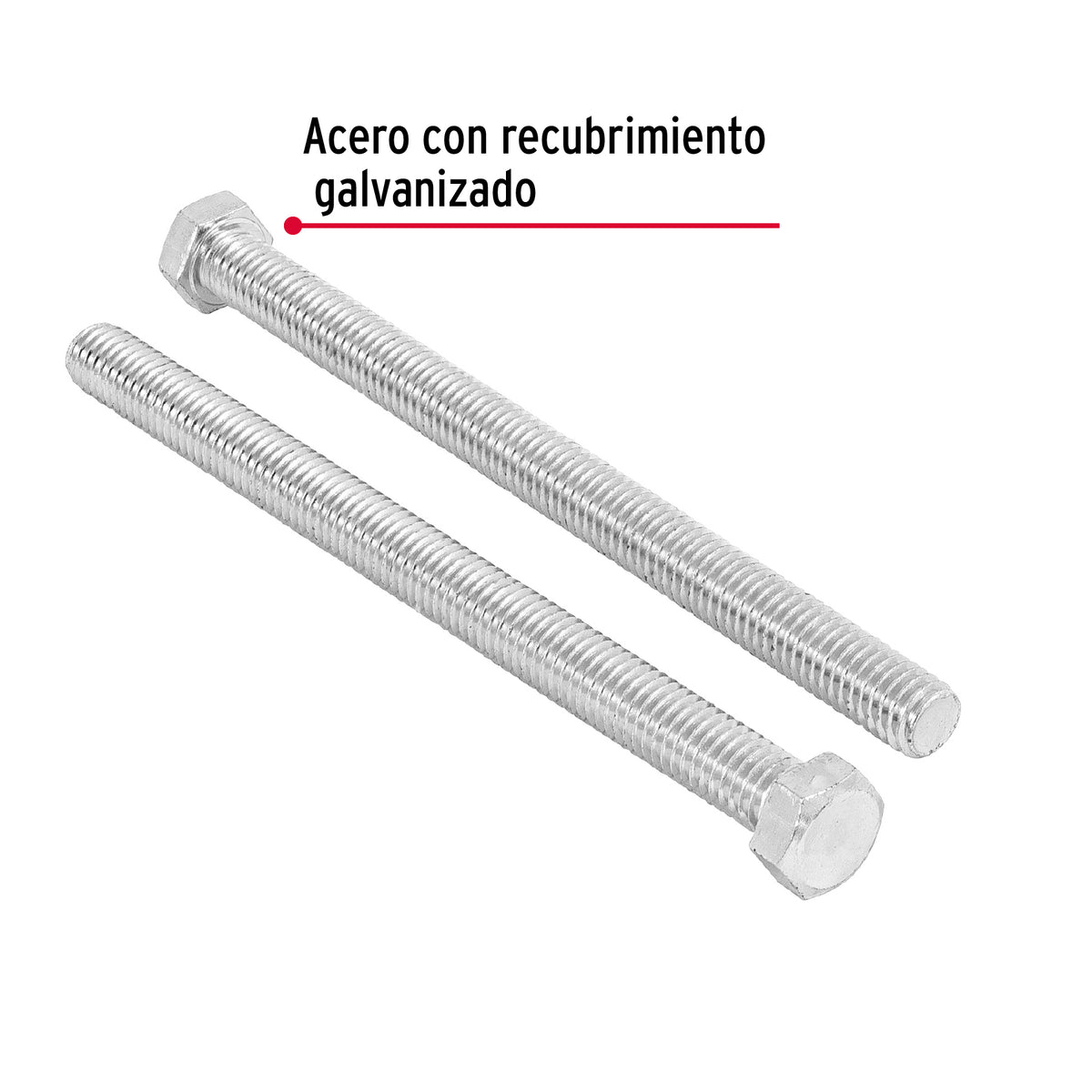 Bolsa con 10 Tornillos 7/16' X 6' Tipo Máquina, Fiero