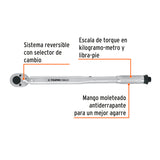 Torquímetro de Trueno, Dos Lecturas, Cuadro 1/2', Truper