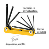 Juego de 8 Llaves Torx Tipo Navaja, Cuerpo de Lámina, Pretul