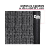 Rollo de Malla Sombra Monofilamento 80%, 25M X 1.85M, Negro