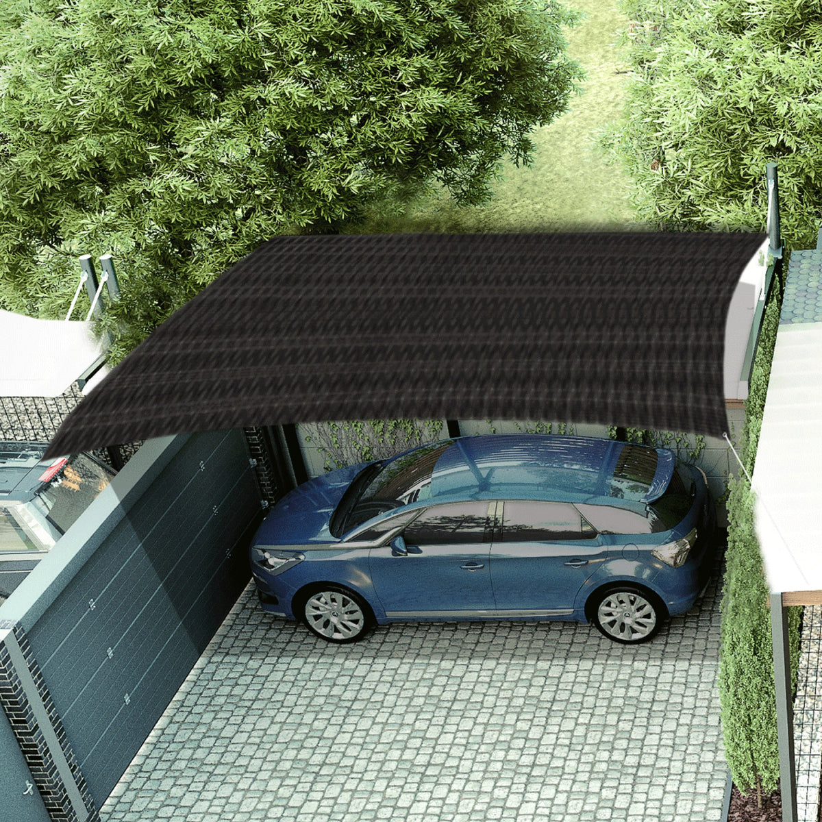 Toldo Sombra 80%, Monofilamento Negro, 3M X 3.6M, Fiero