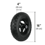 Carretilla Concha Plástica 5 FT3 Neumática B/Tubular, Pretul