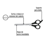 Tijera 6-1/2' Estilista, Degrafilado, Acero Inoxidable, Pretul