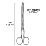 Tijera 7' para Costura, de Acero Inoxidable, Pretul