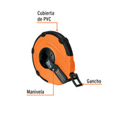 Cinta Métrica Larga 20M Fibra de Vidrio, Carcasa Plástica