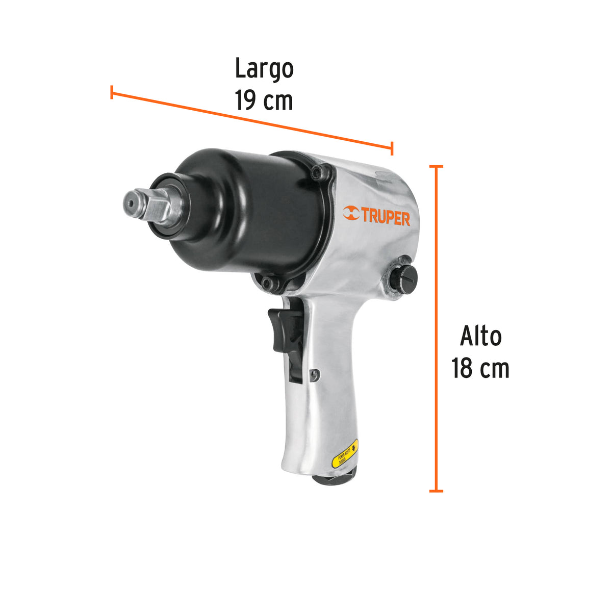 Kit de Llave (Pistola) de Impacto 1/2' Ind, Estuche Plástico