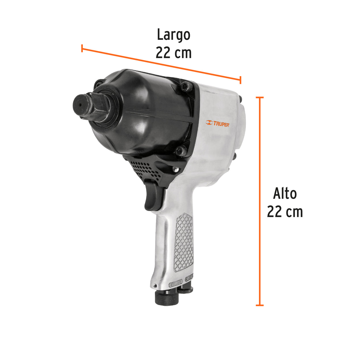 Llave (Pistola) de Impacto Neumática 3/4', Ind, Truper