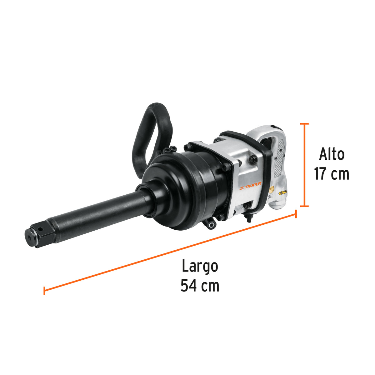 Llave (Pistola) de Impacto Neumática 1', Ind, Truper