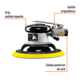 Lijadora Orbital Neumática Industrial 6', Truper