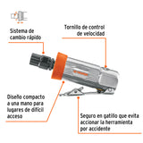 Kit de Mini Esmeriladora 1/4' con Estuche Plástico, Truper