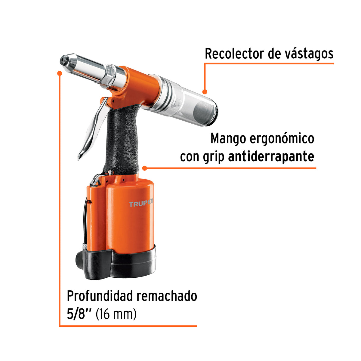 Remachadora Neumática 3/16', Truper