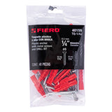 Kit de 20 Taquetes 1/4' con Pijas #8 y 1 Broca 1/4', Fiero
