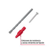 Kit de 20 Taquetes 1/4' con Pijas #8 y 1 Broca 1/4', Fiero